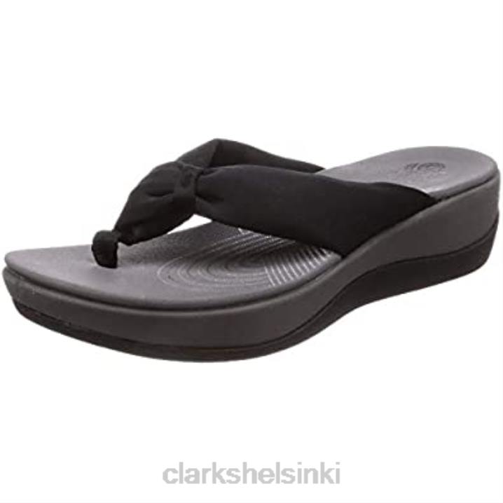 naisten arla glison flip-flop clarks musta tekstiili Clarks naiset 2DHN301 musta tekstiili