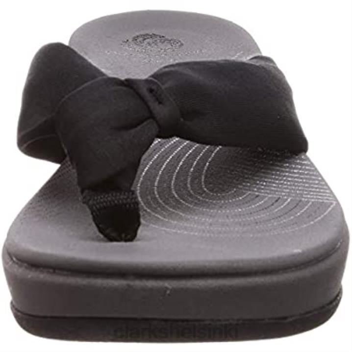 naisten arla glison flip-flop clarks musta tekstiili Clarks naiset 2DHN301 musta tekstiili