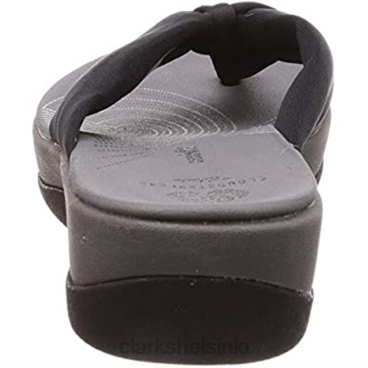 naisten arla glison flip-flop clarks musta tekstiili Clarks naiset 2DHN301 musta tekstiili