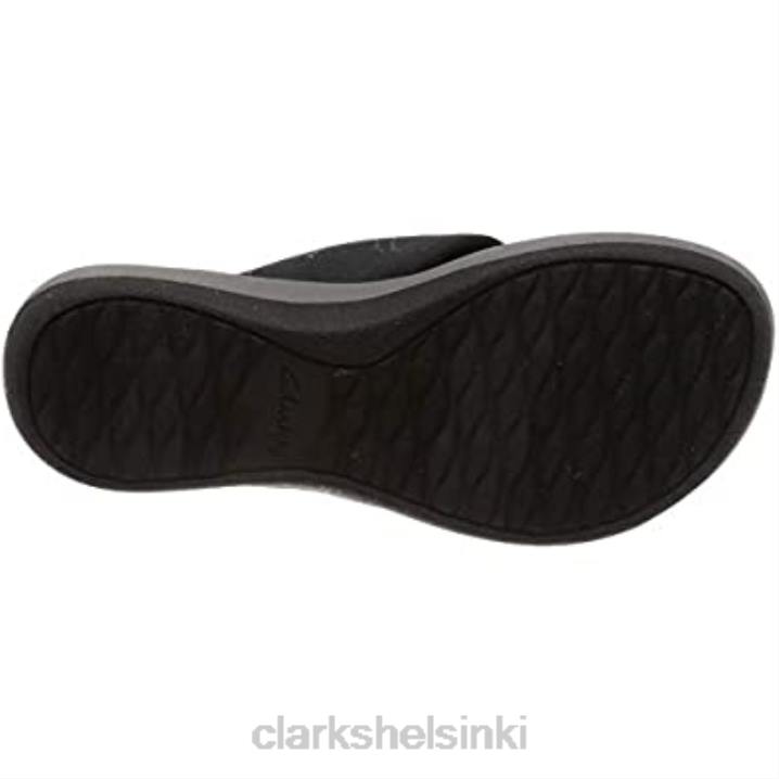 naisten arla glison flip-flop clarks musta tekstiili Clarks naiset 2DHN301 musta tekstiili