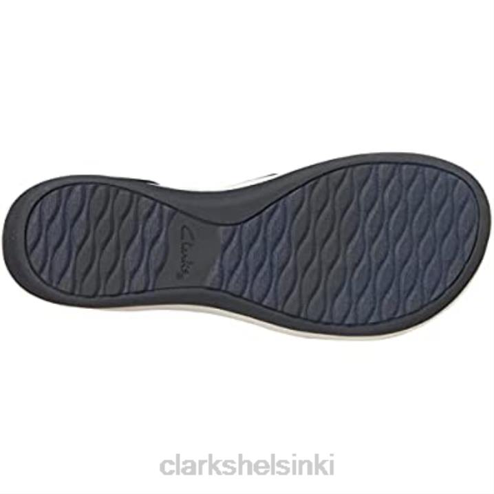 naisten arla gracie litteät sandaalit clarks laivastonvalkoinen tekstiili Clarks naiset 2DHN1359 laivastonvalkoinen tekstiili