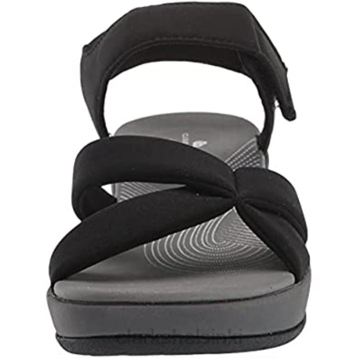 naisten arla gracie wedge sandaali mustat tekstiiliklarkit Clarks naiset 2DHN926 musta tekstiili