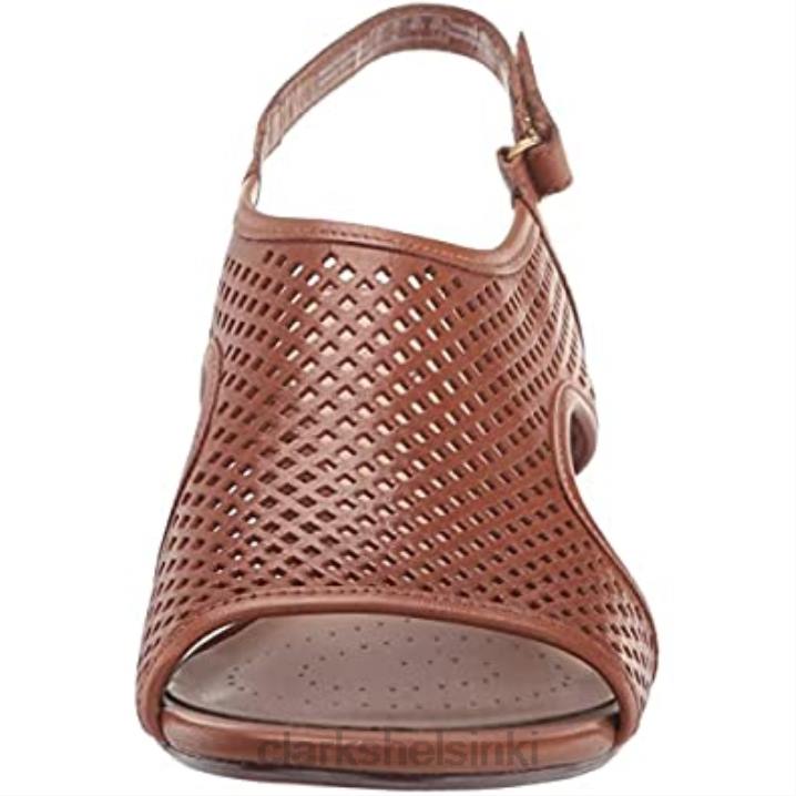 naisten caroleigh star korkokengät sandaali rusketus nahka clarks Clarks naiset 2DHN2254 ruskea nahka