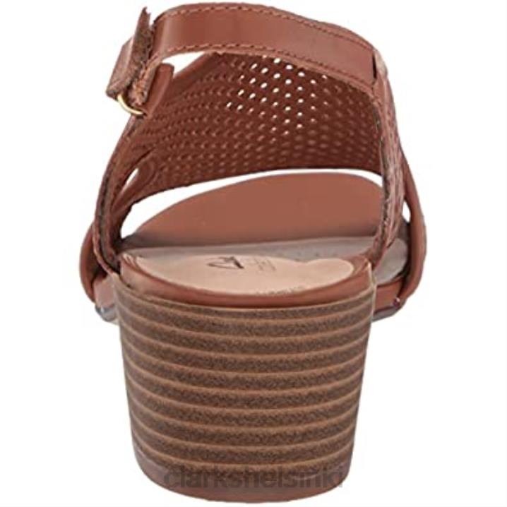 naisten caroleigh star korkokengät sandaali rusketus nahka clarks Clarks naiset 2DHN2254 ruskea nahka