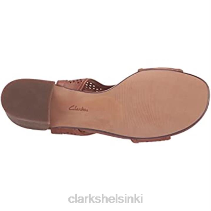 naisten caroleigh star korkokengät sandaali rusketus nahka clarks Clarks naiset 2DHN2254 ruskea nahka