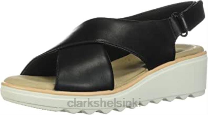 naisten jillian jewel wedge sandaali clarks musta nahka Clarks naiset 2DHN1127 musta nahka