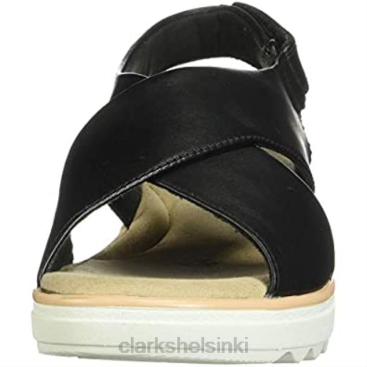 naisten jillian jewel wedge sandaali clarks musta nahka Clarks naiset 2DHN1127 musta nahka