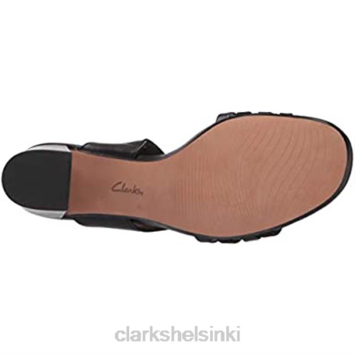 naisten jocelynne andi korkokenkoiset sandaalit mustat nahkaiset kombiklarit Clarks naiset 2DHN1830