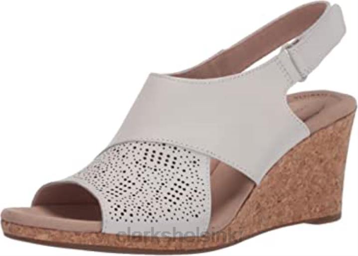 naisten lafley joy wedge sandaali valkoinen nahka clarks Clarks naiset 2DHN1350