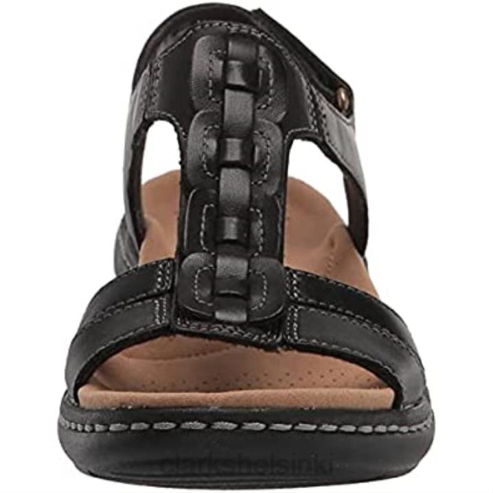 naisten laurieann kay litteät sandaalit mustat nahkaiset clarks Clarks naiset 2DHN654 musta nahka