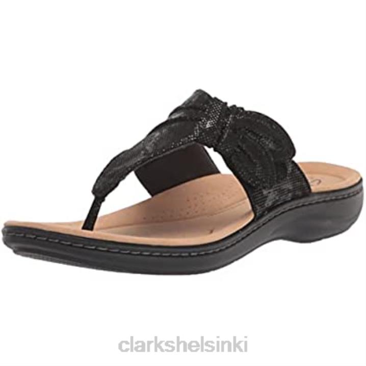 naisten laurieann rae litteät sandaalit clarks musta tekstiili Clarks naiset 2DHN471