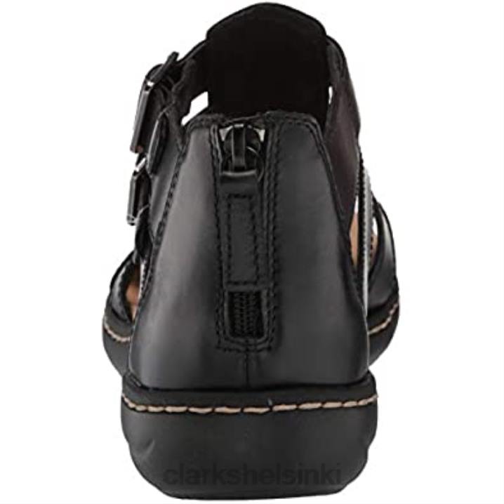 naisten laurieann remi litteät sandaalit clarks musta nubuck Clarks naiset 2DHN2029 musta nubukki