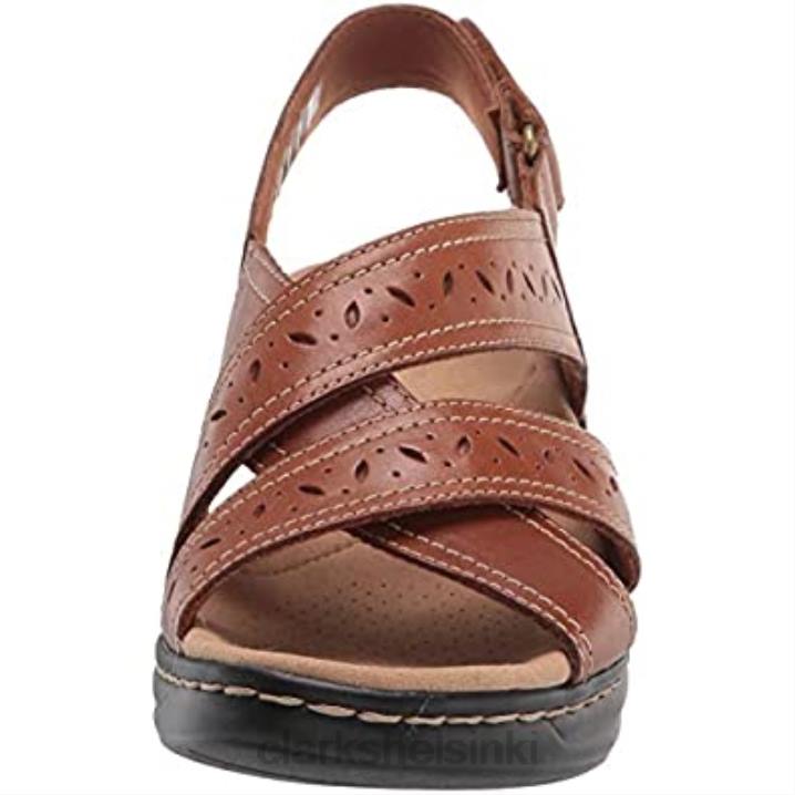 naisten lexi helmi litteät sandaalit clarks tumma rusketus nahka Clarks naiset 2DHN2031 tummanruskea nahka