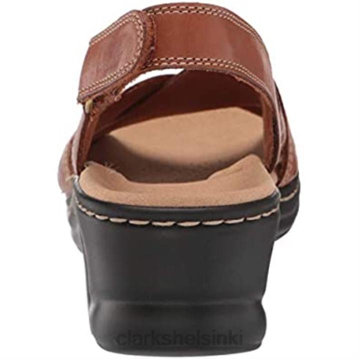 naisten lexi helmi litteät sandaalit clarks tumma rusketus nahka Clarks naiset 2DHN2031 tummanruskea nahka