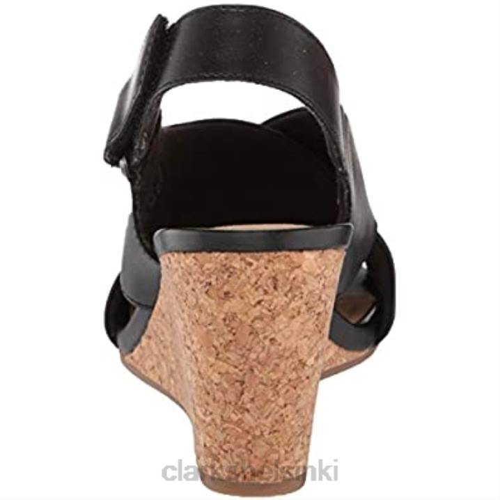 naisten margee eve wedge sandaali musta nahka clarks Clarks naiset 2DHN1982 musta nahka