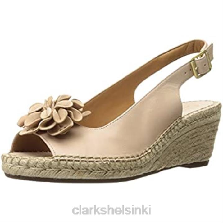 naisten petrina bianca espadrille kiila sandaali clarks nude nahkaa Clarks naiset 2DHN2231