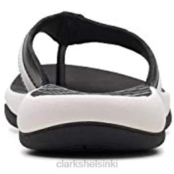 naisten sunlabyrintti surffailla flip-flop clarks musta synteettinen patentti Clarks naiset 2DHN623 musta synteettinen patentti
