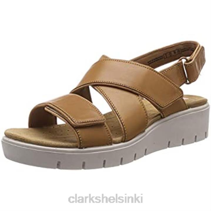naisten un karely dew sling back sandaalit clarks ruskea vaaleanruskea nahka Clarks naiset 2DHN1199 ruskea vaaleanruskea nahka