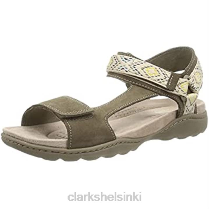 oliivi mokkanahkaa clarks naisten amanda step sandaalit Clarks naiset 2DHN2680 oliivi mokka