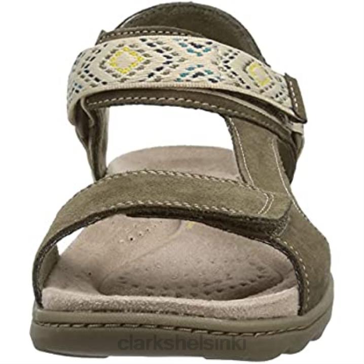 oliivi mokkanahkaa clarks naisten amanda step sandaalit Clarks naiset 2DHN2680 oliivi mokka