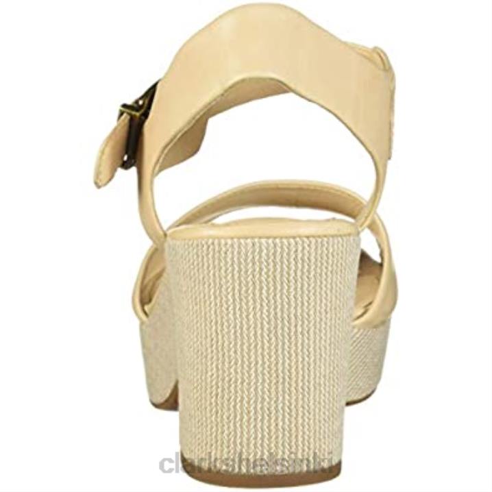 poskipuna nahka naisten maritsa janna wedge sandaali clarks Clarks naiset 2DHN2380 poskipuna nahkaa
