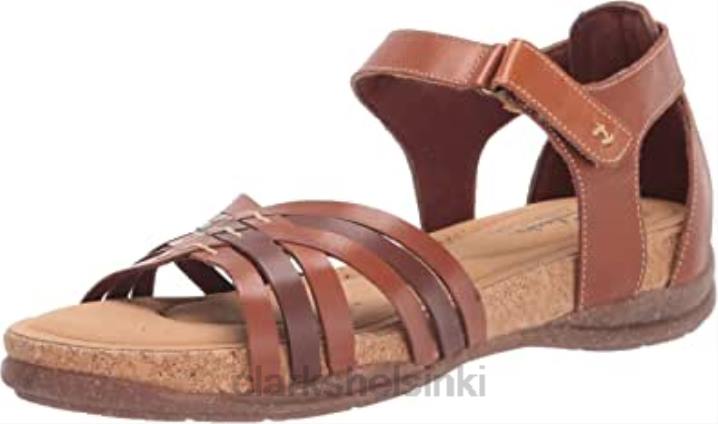 ruskea nahka naisten roseville cove litteät sandaalit clarks Clarks naiset 2DHN1588 ruskea nahka