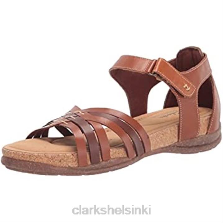 ruskea nahka naisten roseville cove litteät sandaalit clarks Clarks naiset 2DHN1588 ruskea nahka