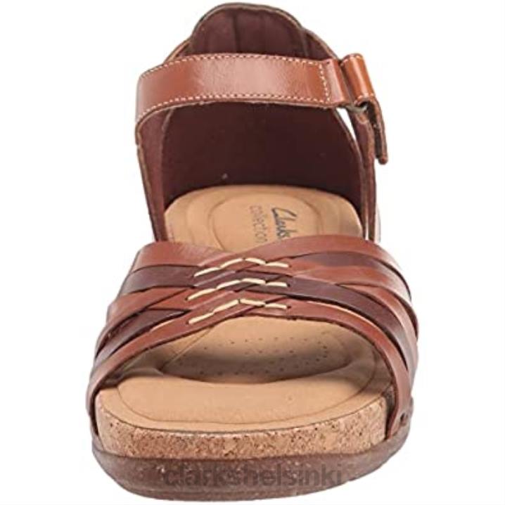 ruskea nahka naisten roseville cove litteät sandaalit clarks Clarks naiset 2DHN1588 ruskea nahka