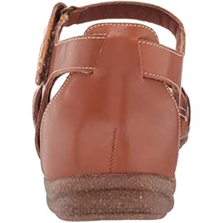 ruskea nahka naisten roseville cove litteät sandaalit clarks Clarks naiset 2DHN1588 ruskea nahka