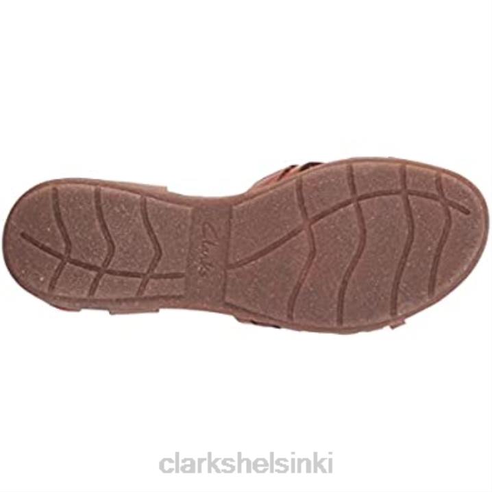 ruskea nahka naisten roseville cove litteät sandaalit clarks Clarks naiset 2DHN1588 ruskea nahka