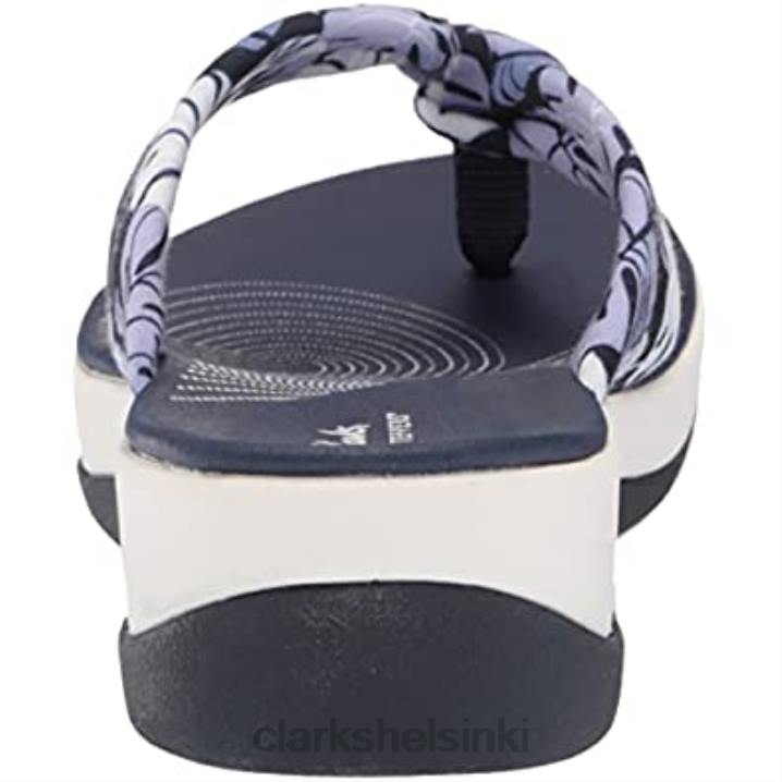 sininen kukkainen tekstiili clarks naisten arla glison varvastossu Clarks naiset 2DHN1448 sininen kukkainen tekstiili