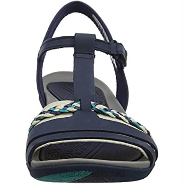 sininen laivastonsininen clarks naisten tea lite grace wedge heels sandaalit Clarks naiset 2DHN1464 sininen laivasto