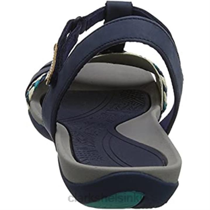 sininen laivastonsininen clarks naisten tea lite grace wedge heels sandaalit Clarks naiset 2DHN1464 sininen laivasto