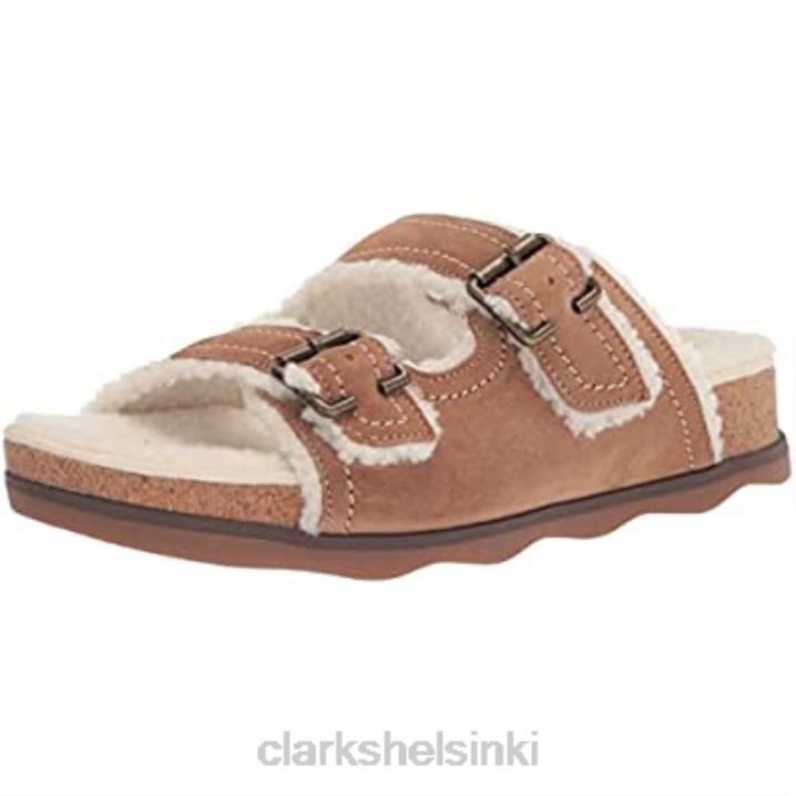 tan mokkanahka clarks naisten brynn kimalteleva litteä sandaali Clarks naiset 2DHN1336 ruskea mokka