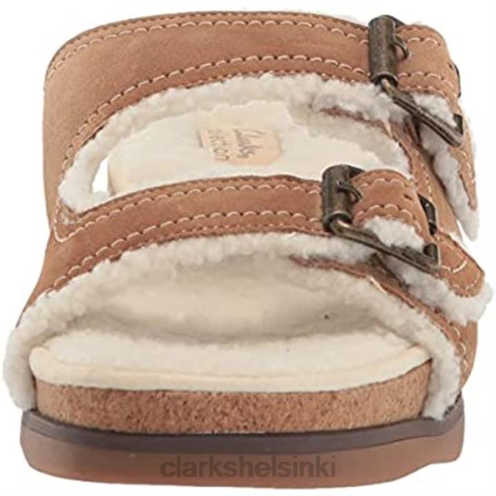 tan mokkanahka clarks naisten brynn kimalteleva litteä sandaali Clarks naiset 2DHN1336 ruskea mokka