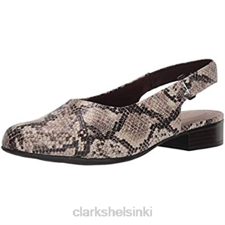 taupe snake synteettiset clarks naisten sandaalit suljetussa kärjessä Clarks naiset 2DHN2267 synteettinen taupe käärme