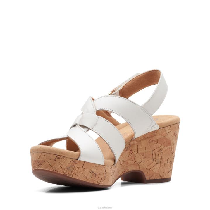 valkoinen nahka clarks giselle beach Clarks naiset 2DHN3203 valkoista nahkaa