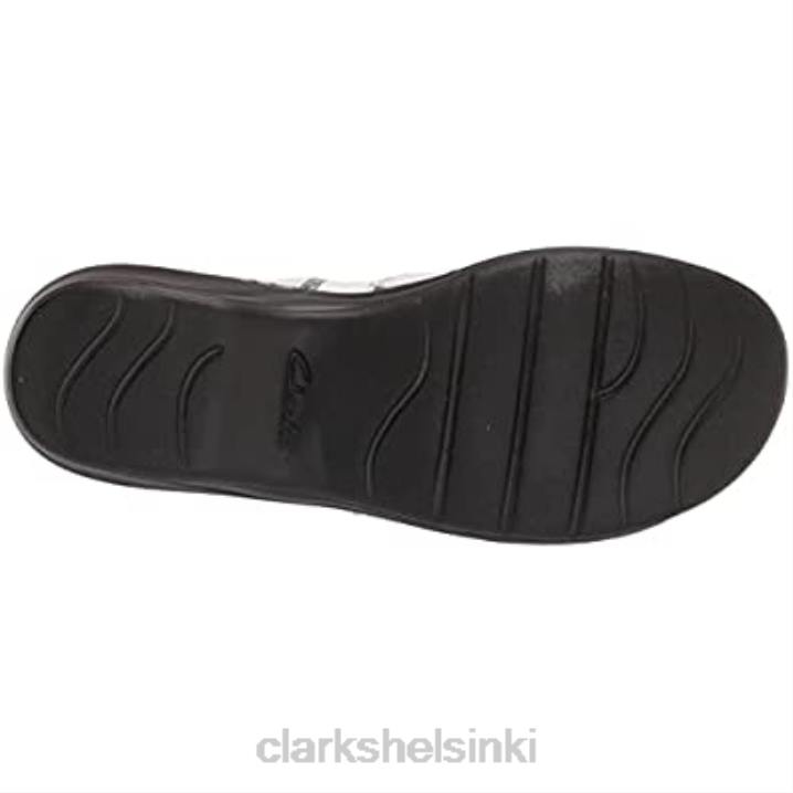 valkoinen nahka synteettinen combi clarks naisten lexi jade litteä sandaali Clarks naiset 2DHN272 valkoinen nahkainen synteettinen yhdistelmä