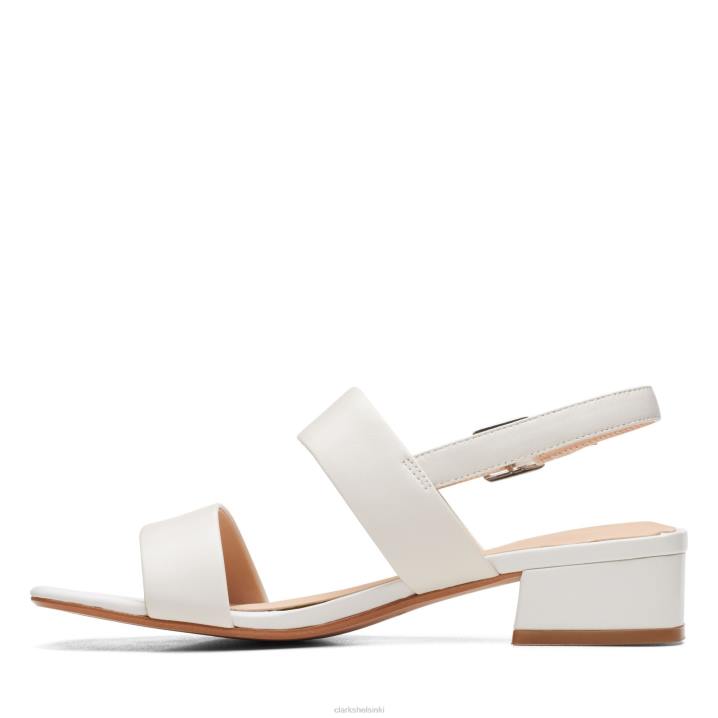 valkoiset nahkaiset seren25-hihnat Clarks naiset 2DHN3004 valkoista nahkaa