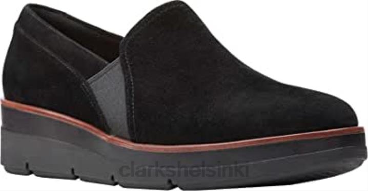 clarks naisten shaylave slip mustalla mokkanahalla Clarks naiset 2DHN32