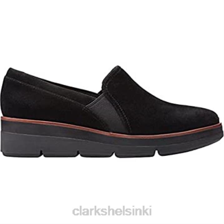 clarks naisten shaylave slip mustalla mokkanahalla Clarks naiset 2DHN32