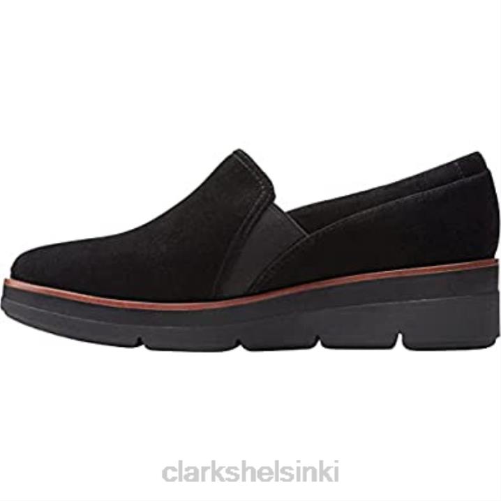 clarks naisten shaylave slip mustalla mokkanahalla Clarks naiset 2DHN32