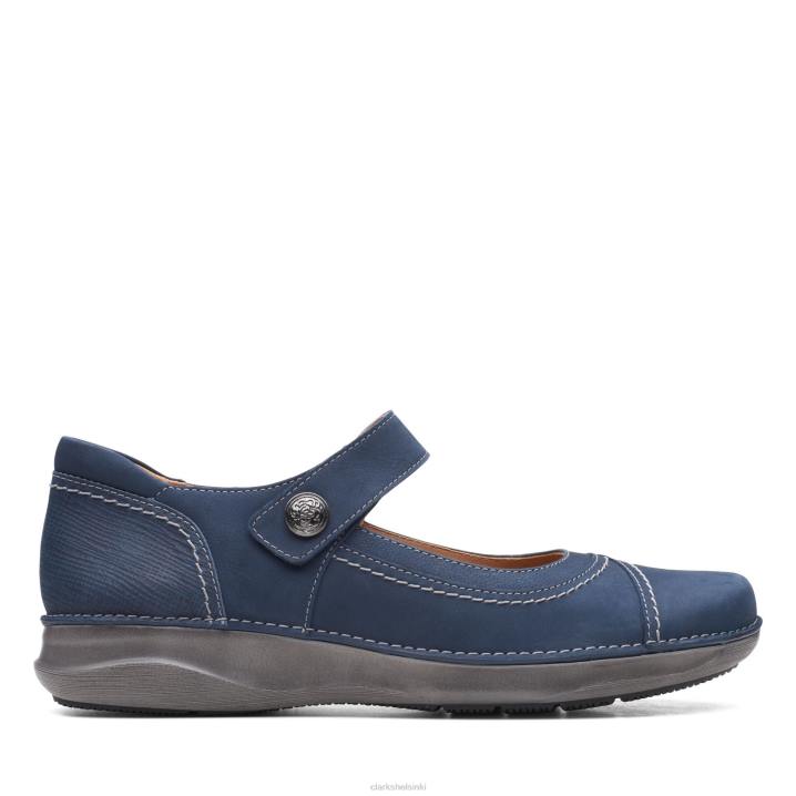 appley walk clarks navy nubuck Clarks naiset 2DHN3287 laivaston nubukki
