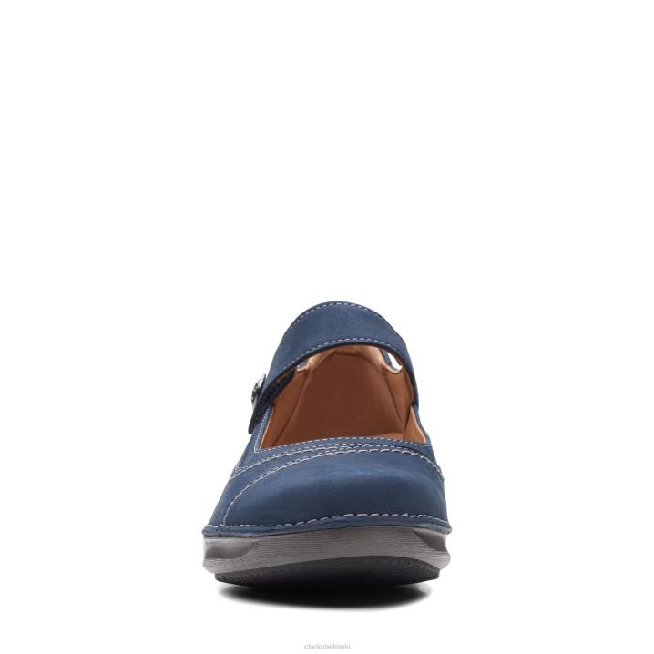 appley walk clarks navy nubuck Clarks naiset 2DHN3287 laivaston nubukki