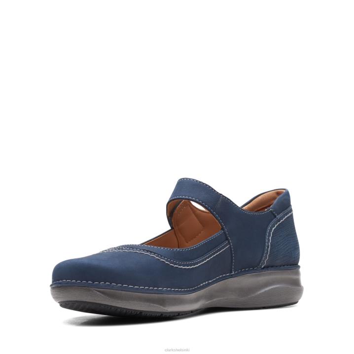 appley walk clarks navy nubuck Clarks naiset 2DHN3287 laivaston nubukki