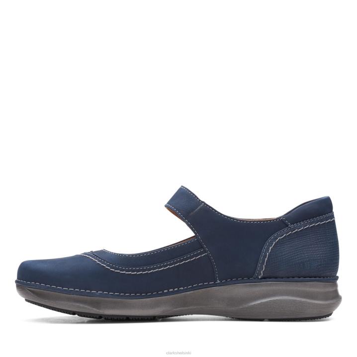appley walk clarks navy nubuck Clarks naiset 2DHN3287 laivaston nubukki