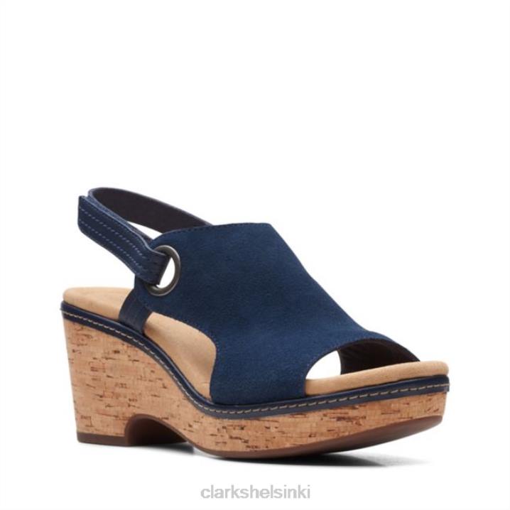 clarks giselle merilaivaston mokka laivastonsininen mokka Clarks naiset 2DHN6330 laivastonsininen mokka