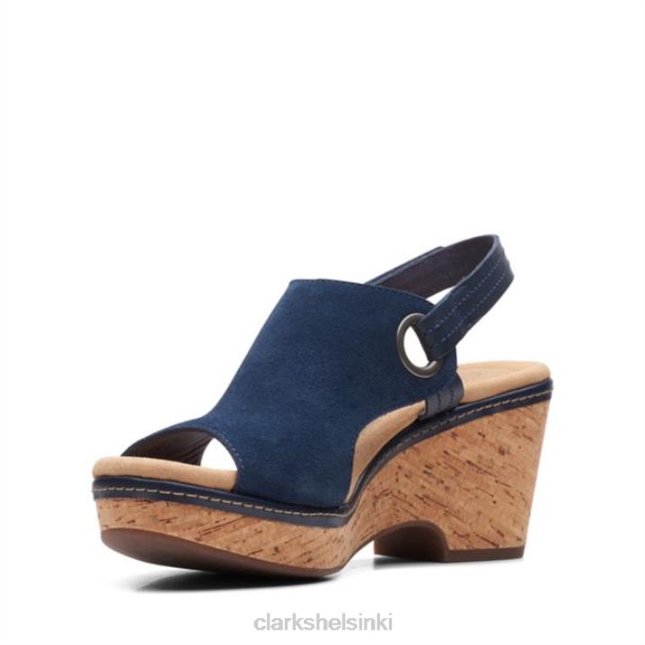 clarks giselle merilaivaston mokka laivastonsininen mokka Clarks naiset 2DHN6330 laivastonsininen mokka