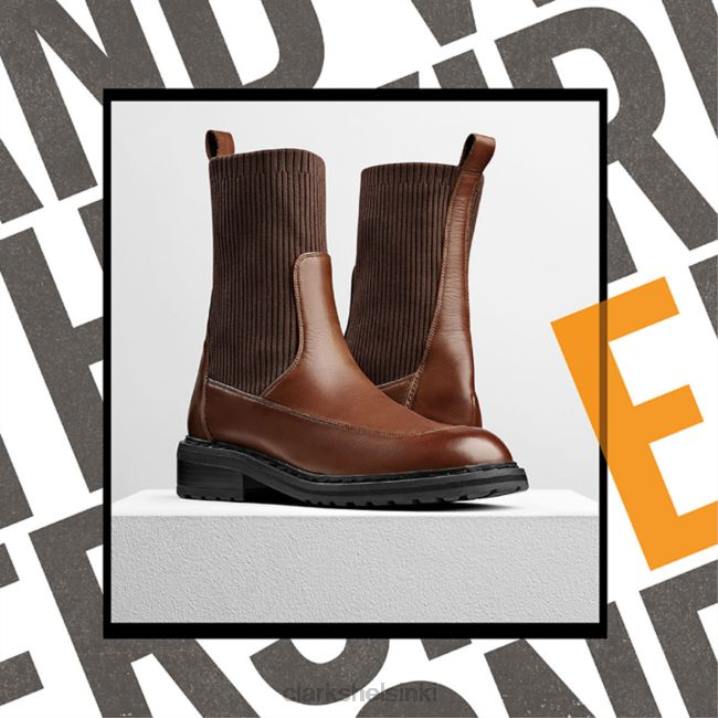 clarks tilham neuloa tummanruskea nahka tumma rusketus nahka Clarks naiset 2DHN5306 tummanruskea nahka