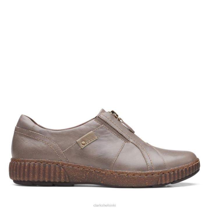 darktaupe nahka magnolia vetoketju darktaupe nahka clarks Clarks naiset 2DHN6124 tummaa nahkaa